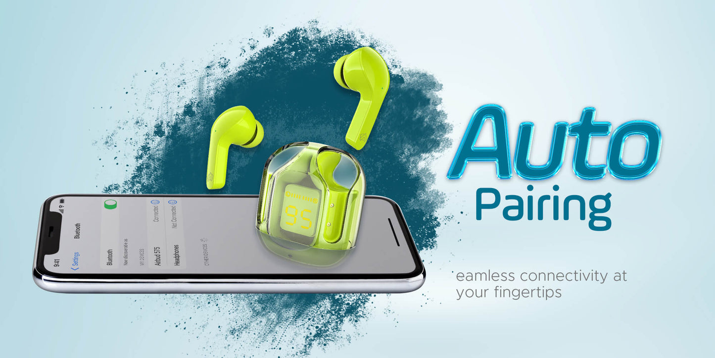 Air31 Earbuds Wireless Crystal Transparent Body | Air 31 Bluetooth Earbud With Pouch (random Color)