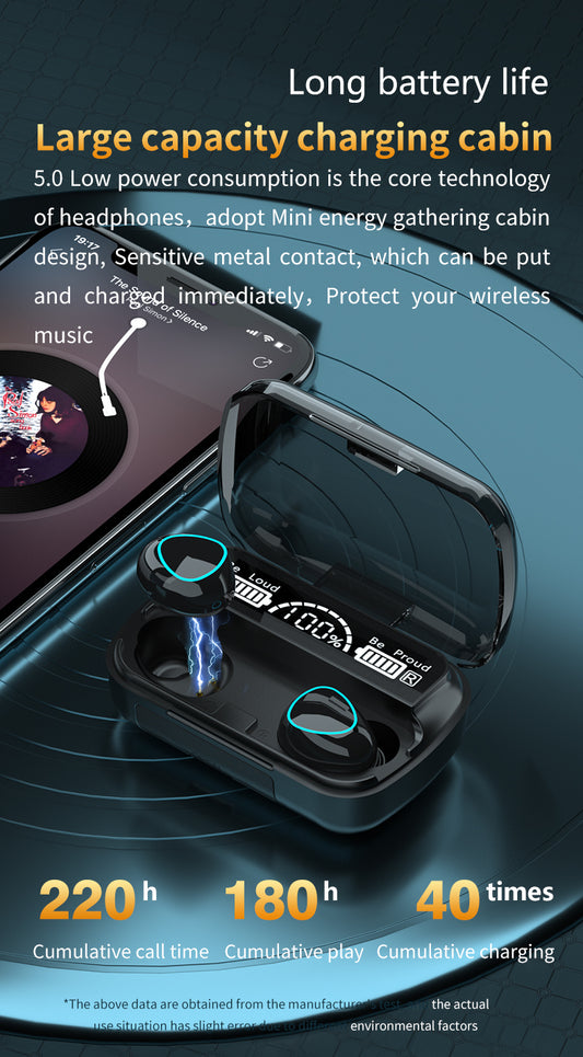 M10 Wireless Bluetooth Earbuds & Headphones Bluetooth Earphones | Bluetooth Earphones Noise Cancellation Hifi Quality