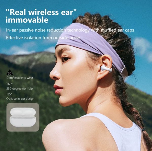 Ear Cuff Wireless Earbuds With Earhooks Mini Bone Earcuffs Headphones Waterproof Cycling Earpiece Noise Sports Earphones (random Color)